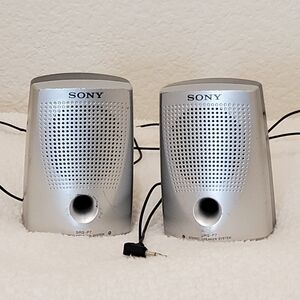 Sony Dual Silver Portable Speakers